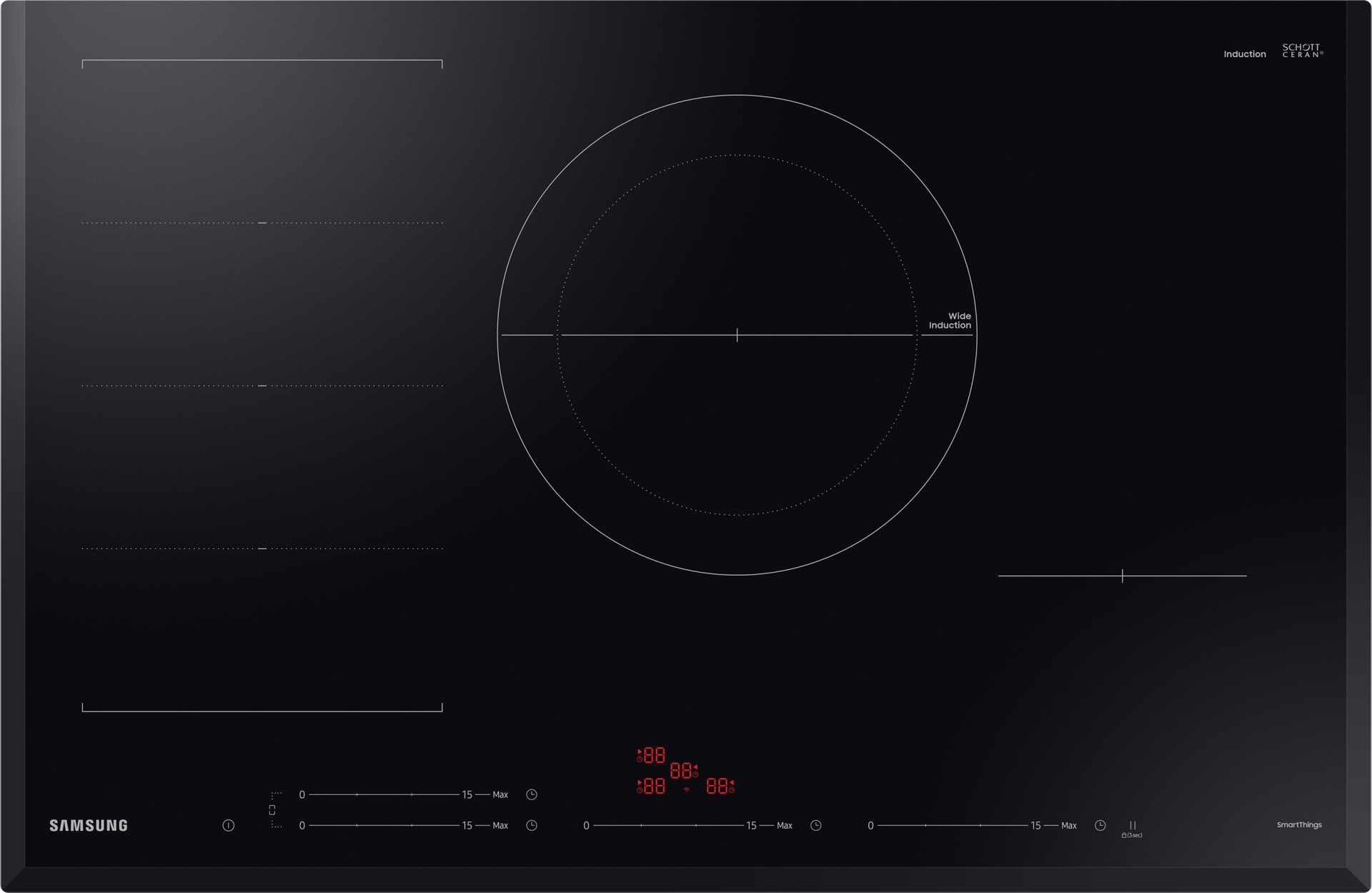 SAMSUNG Series 6 inductiekookplaat - 80cm - NZ84C6057KK